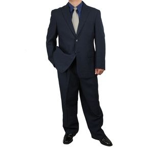 2pc. Men's Regular Fit Single Breasted Suit-Navy